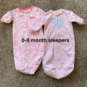 Baby Girl Pink Pajama Sleepers